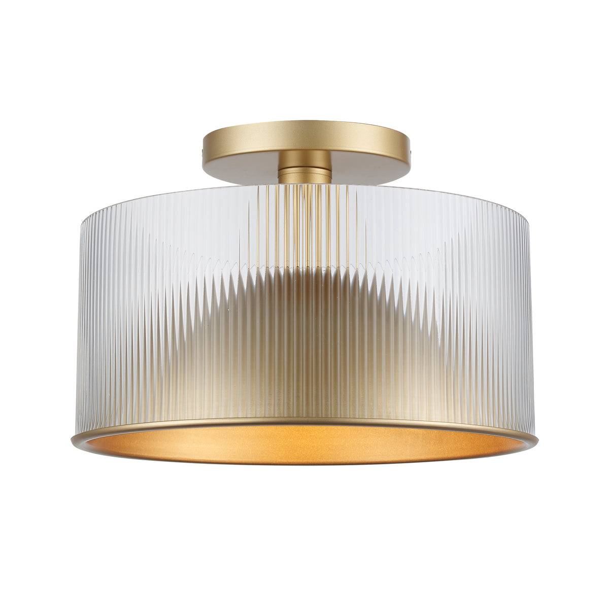 Trans Globe Lighting 16242 AG Quartz Serenade 2 Light Antique Gold Semi-Flush Mount Ceiling Light