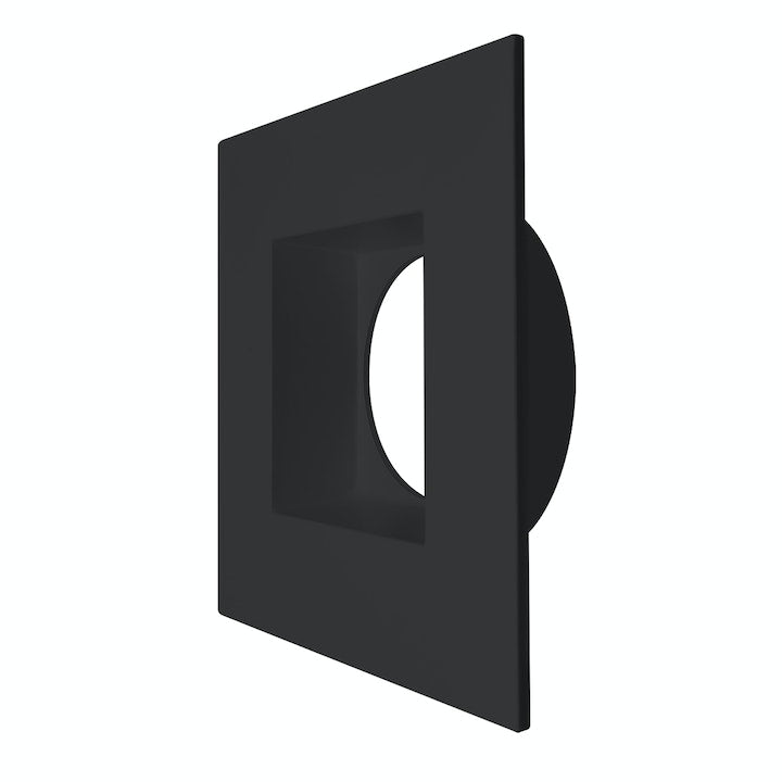 EnvisionLED DLJBX-3RG-TRIM-BLK-SQ 3-inch Regressed Gimbal Downlight, Square Trim, Black Finish