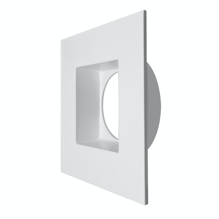 EnvisionLED DLJBX-3RG-TRIM-WH-SQ 3-inch Regressed Downlight, Square Trim, White Finish