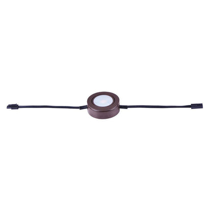 Maxim Lighting 53832BRZ CounterMax MX LD AC Anodized Bronze LED Under Cabinet Disc Light - Front View with Leads