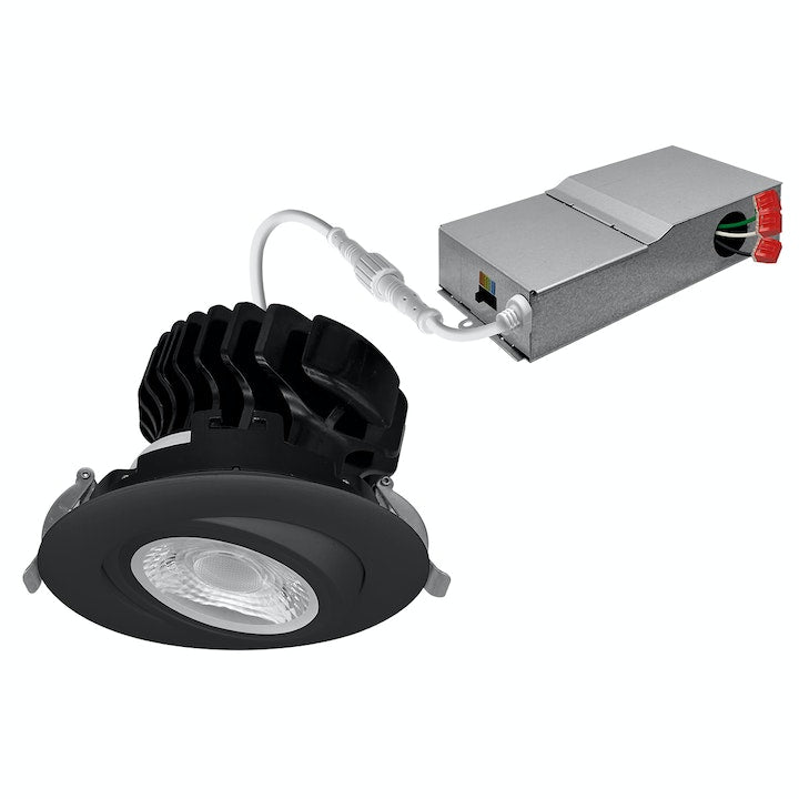 EnvisionLED LED-DLJBX-ADJ-4-18W-5CCT-BLK-R SnapTrim-Line: 4" Gimbal Downlights Canless Series, Black Finish