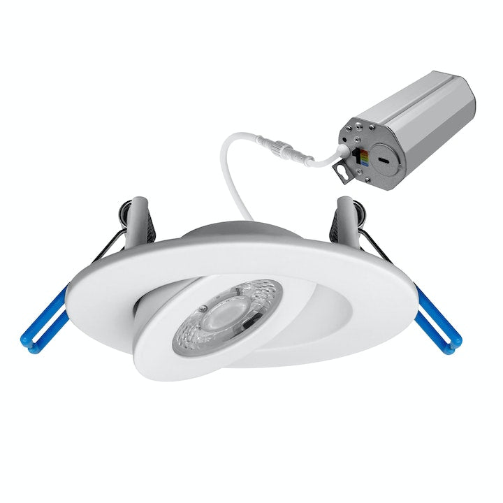 EnvisionLED LED-SL-FLT-2-5W-5CCT-WH 2-in 5W SnapTrim-Line Floating Gimbal Down, 120V, Selectable CCT, White Finish