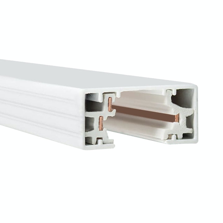 EnvisionLED TS3-2FT-SM-WH 2-ft Linear Track, 3-Wire Single Circuit, 120V, White Finish