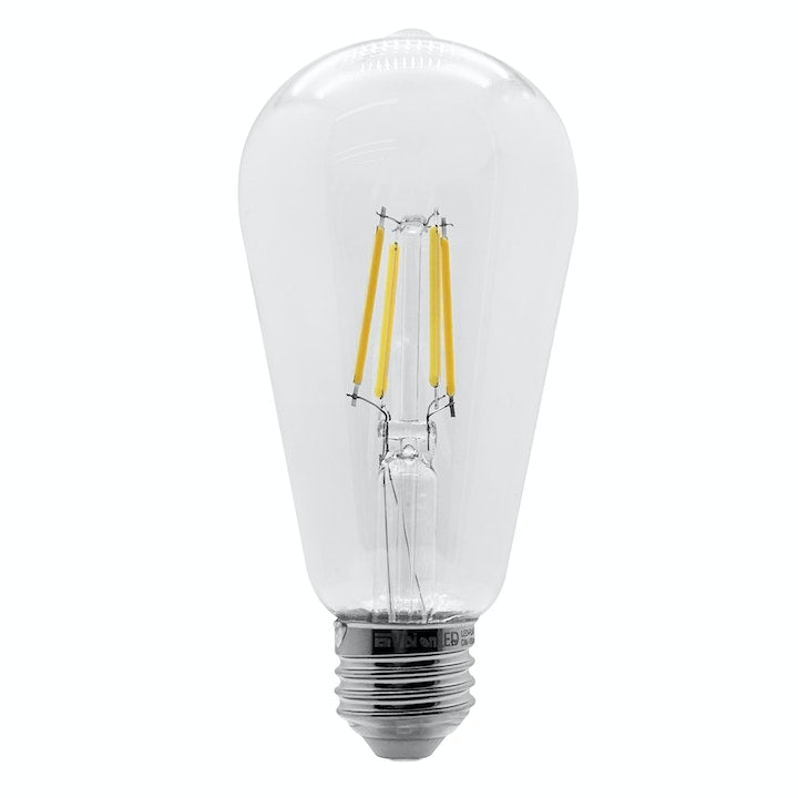 EnvisionLED LED-FLM-ST64-5W-30K 5W LED ST64 Filament Bulb, Edison Shape, E26, 120V, 3000K