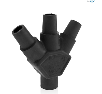 Leviton 16A23-UE 16 Series Taper Nose Multi-Way Connector, Cam-Type, Male-Female-Female-Female, 400A Max, Black Finish