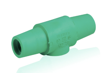Leviton 16A24-UG 16 Series Taper Nose Double Female Connector, Cam-Type, Female-Female, 400A Max, Green Finish