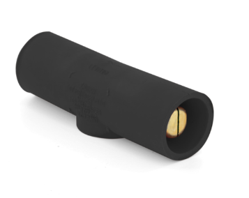 Leviton 16A25-UE 16 Series Taper Nose, Cam-Type Connector, Double Male, Multi-Way Connector, 400A Max, Black Finish