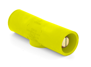 Leviton 16A25-UY 16 Series Taper Nose, Cam-Type Connector, Double Male, Multi-Way Connector, 400A Max, Yellow Finish