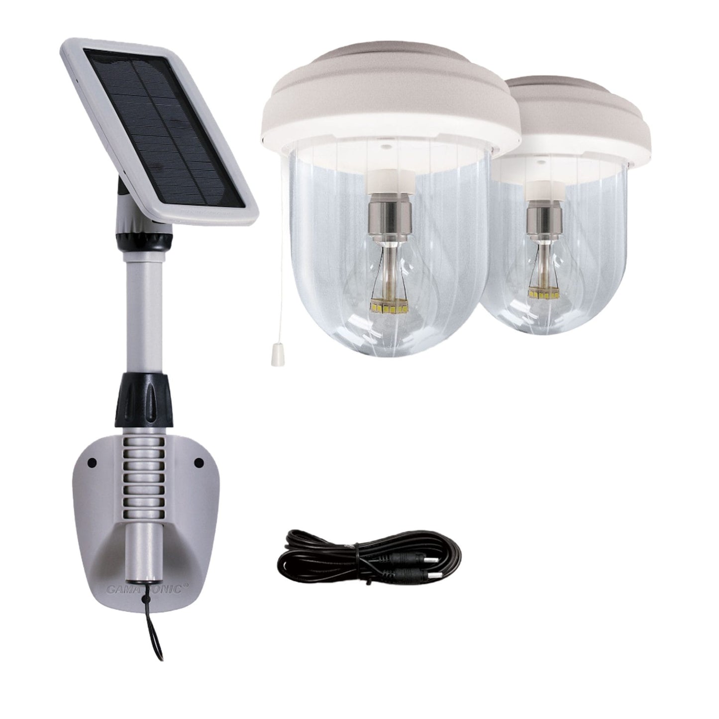 Gama Sonic 16B02 Light My Shed IV With 2 Lights Included – With GS Solar Light Bulbs