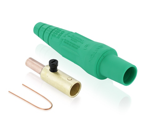 Leviton 16D34-UG Female Plug, #2 - #1 AWG, Crimp Tube Termination