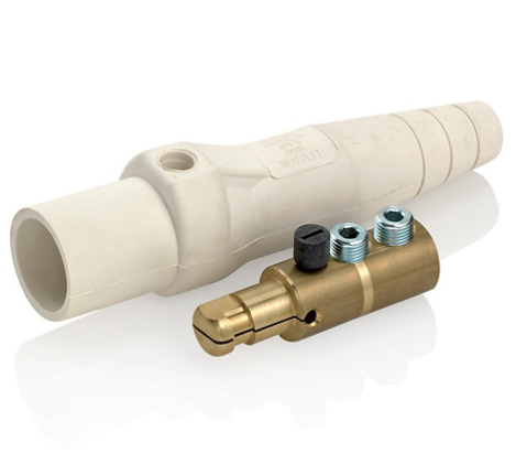 Leviton 16D40-U Male Plug, Flame Retardant, Double Set Screw Termination