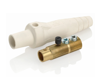 Leviton 16D41-U Female Plug, Flame Retardant, Double Set Screw Termination, Clear
