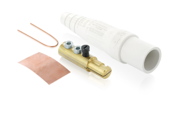 Leviton 16D44-UW 16 Series Taper Nose Cam-Type Male Plug, Contact & Insulator, Detachable, #6 #2 AWG, 190A Max, Type 3R When Mated, White Finish