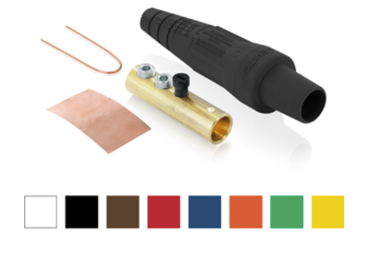 Leviton 16D45-UR 16 Series Taper Nose Cam-Type Female Plug, Contact & Insulator, Detachable, #6 #2 AWG, 190A Max, Type 3R When Mated, Red Finish