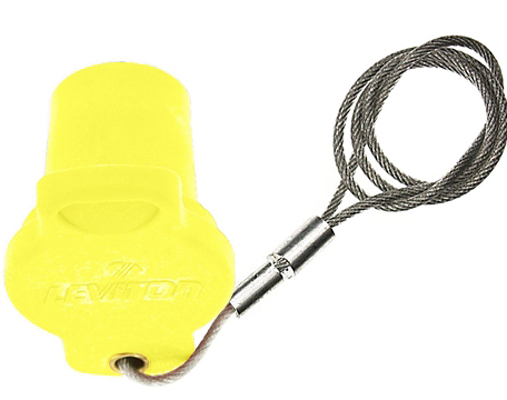 Leviton 16P21-UY 16 Series Male Protective Cap, Cam-Type, Yellow Finish