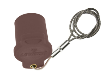 Leviton 16P22-UH 16 Series Female Protective Cap, Cam-Type, Brown Finish