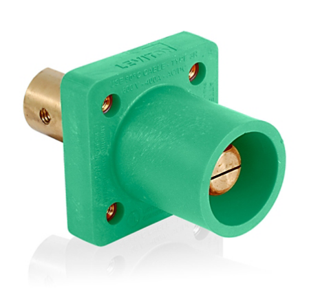 Leviton 16R19-UG 16 Series Male Receptacle, 90-Degree, #2 - 4/0 AWG, Single Hole Busbar Mount