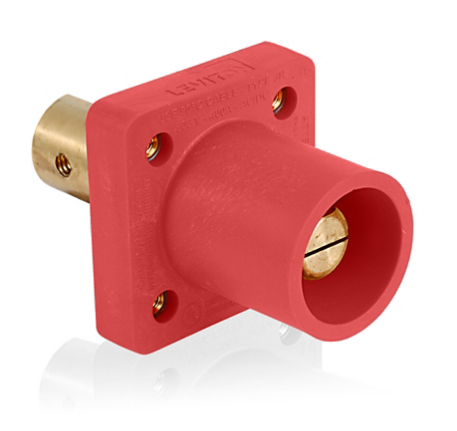 Leviton 16R19-UR 16 Series Male Receptacle, 90-Degree, #2 - 4/0 AWG, Single Hole Busbar Mount
