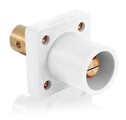Leviton 16R19-UW 16 Series Male Receptacle, 90-Degree, #2 - 4/0 AWG, Single Hole Busbar Mount