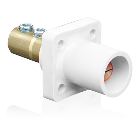 Leviton 16R21-BUW 16 Series Male Receptacle, 90-Degree, 2/0 - 4/0 AWG, Double Set Screw, Bulk Pack