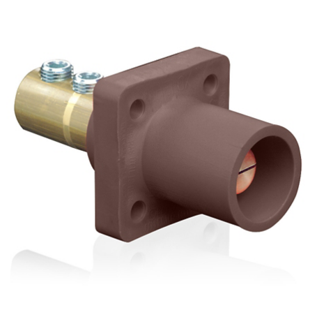Leviton 16R21-UH 16 Series Male Receptacle, 90-Degree, 2/0 - 4/0 AWG, Double Set Screw