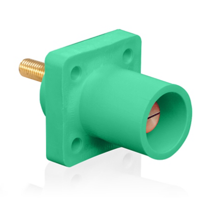 Leviton 16R23-1UG 16 Series Male Receptacle, 90-Degree, #2 - 4/0 AWG, 1.125" Threaded Stud