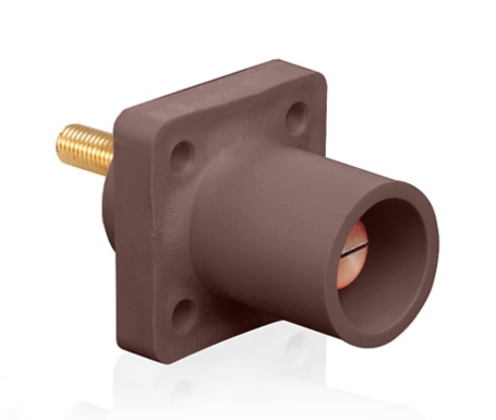 Leviton 16R23-1UH 16 Series Male Receptacle, 90-Degree, #2 - 4/0 AWG, 1.125" Threaded Stud