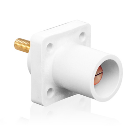 Leviton 16R23-1UW 16 Series Male Receptacle, 90-Degree, #2 - 4/0 AWG, 1.125" Threaded Stud