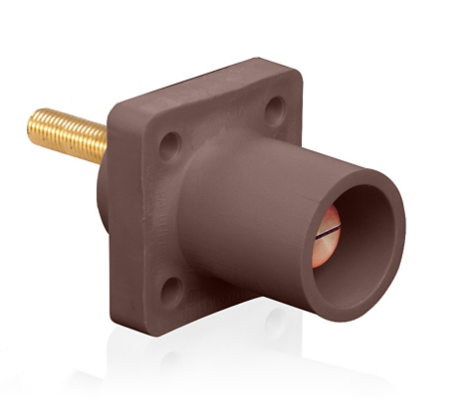 Leviton 16R23-4UH 16 Series Male Receptacle, 90-Degree, #2 - 4/0 AWG, 1.5" Threaded Stud