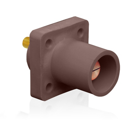 Leviton 16R23-UH 16 Series Male Receptacle, 90-Degree, #2 - 4/0 AWG, 0.75" Threaded Stud