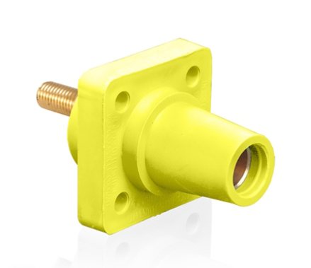 Leviton 16R24-1UY 1.125" Threaded Stud, Female Receptacle, 90-Degree, #2 - 4/0 AWG