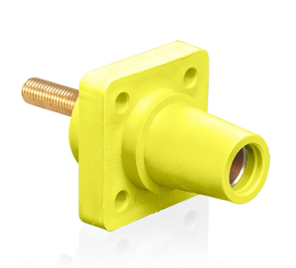 Leviton 16R24-4UY 1.5” Threaded Stud, 16 Series Female Receptacle, 90-Degree, #2 - 4/0 AWG