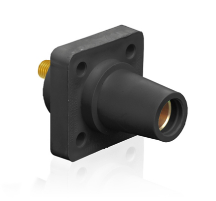 Leviton 16R24-UE 16 Series Female Receptacle, 90-Degree, #2 - 4/0 AWG, 0.75" Threaded Stud