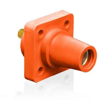 Leviton 16R24-UO 16 Series Female Receptacle, 90-Degree, #2 - 4/0 AWG, 0.75" Threaded Stud