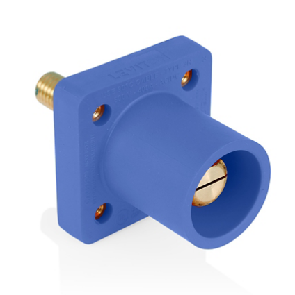 Leviton 16R25-1UB 16 Series Male Receptacle, 90-Degree, #2 - 4/0 AWG, 1.125" Threaded Stud, Self-Clinching Nuts