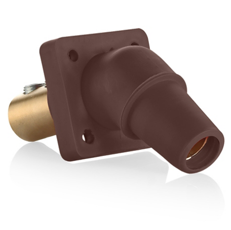 Leviton 16R28-UH 16 Series Female Receptacle, 45-Degree, 2/0 - 4/0 AWG, Double Set Screw