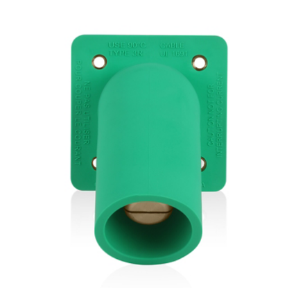 Leviton 16R35-1G 16 Series Male Receptacle, 45-Degree, #2-4/0 AWG, Double Hole Bus Bar, Self-Clinching Nuts