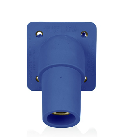 Leviton 16R36-1B 16 Series Female Receptacle, 45-Degree, #2-4/0 AWG, Double Hole Bus Bar, Self-Clinching Nuts