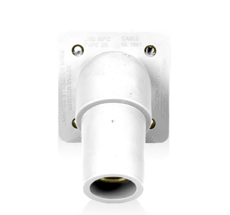 Leviton 16R36-1W 16 Series Female Receptacle, 45-Degree, #2-4/0 AWG, Double Hole Bus Bar, Self-Clinching Nuts