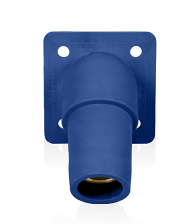 Leviton 16R36-B 16 Series Female Receptacle, 45-Degree, #2-4/0 AWG, Double Hole Bus Bar