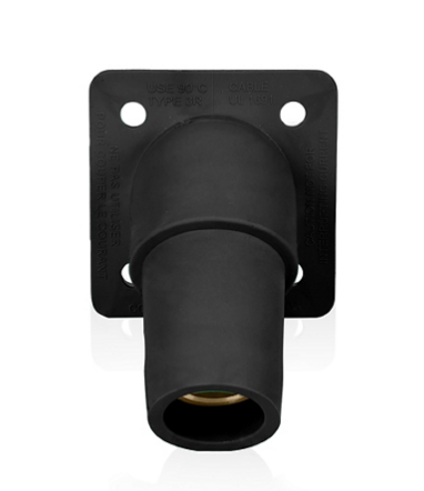 Leviton 16R36-E 16 Series Female Receptacle, 45-Degree, #2-4/0 AWG, Double Hole Bus Bar