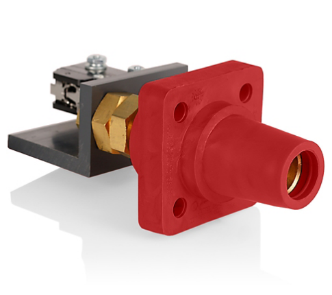 Leviton 16RSW-TUR 16 Series Female Connector, #2 - 4/0 AWG, Threaded Stud with Microswitch, Self-Clinching Nuts