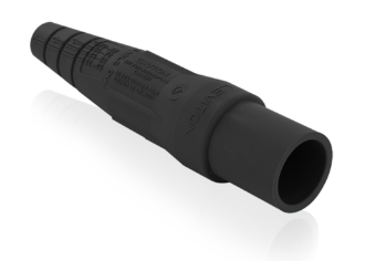 Leviton 16SDM-2UE 16 Series Single Pole Cam Type Male Detachable Plug Sleeve Only, Taper Nose, Cable Range #2, 2/0, Black Finish