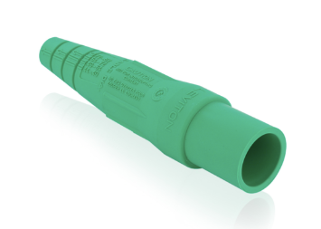 Leviton 16SDM-2UG 16 Series Single Pole Cam Type Male Detachable Plug Sleeve Only, Taper Nose, Cable Range #2, 2/0, Green Finish