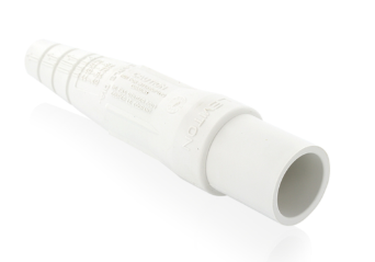 Leviton 16SDM-2UW 16 Series Single Pole Cam Type Male Detachable Plug Sleeve Only, Taper Nose, Cable Range #2, 2/0, White Finish