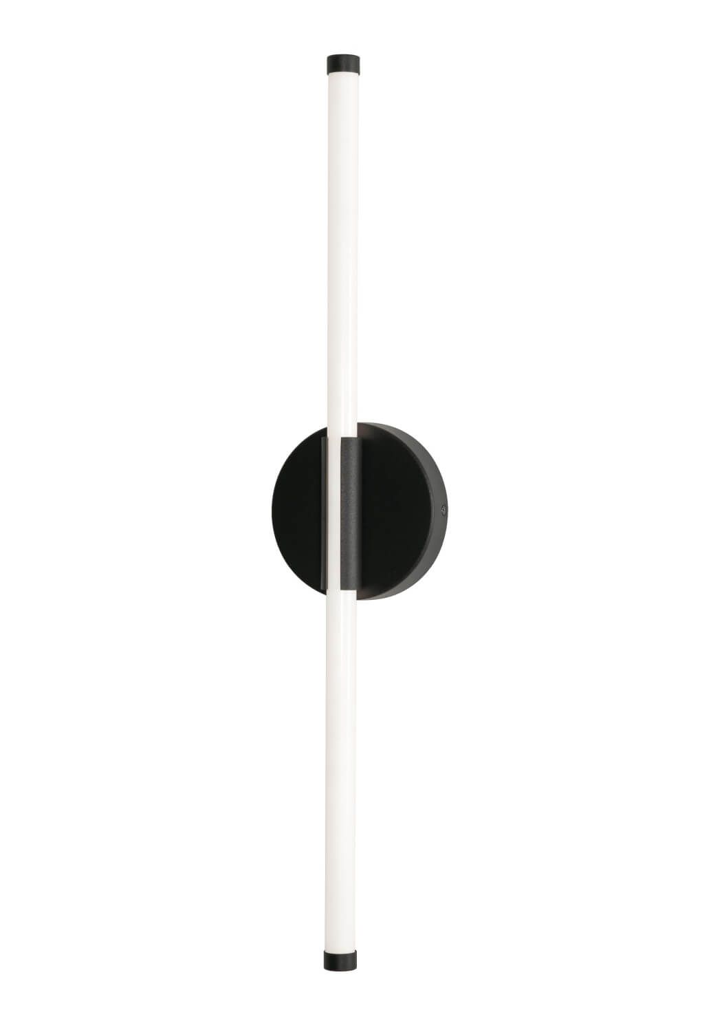 AFX Lighting RSKS0524L30D1BK Rusnak 24 Inch Tall LED Wall Sconce In Black With White Acrylic Diffuser