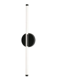 AFX Lighting RSKS0524L30D1BK Rusnak 24 Inch Tall LED Wall Sconce In Black With White Acrylic Diffuser