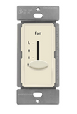 Enerlites 17000-F3-LA Single-Pole 3 Speed in-Wall Ceiling Fan Control, Slide Switch, 2.5A, Light Almond