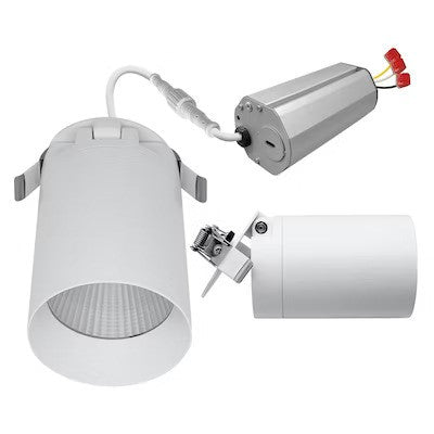 EnvisionLED LED-DLJBX-3-CYL-ADJ-5CCT-WH SnapTrim-Line: 3" Cylinder Downlight, 120/277V, White Finish