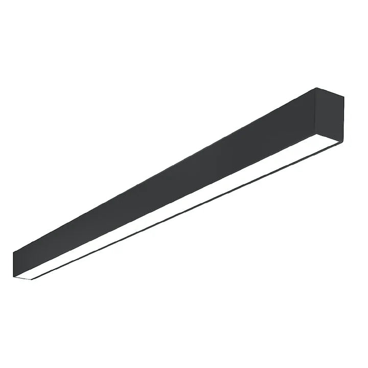 EnvisionLED LED-UDL2-2FT-3P25-5CCT-BL 2-ft Adjustable Watt LED C-Line Suspended Linear Uplight, 120-277V, Black Finish